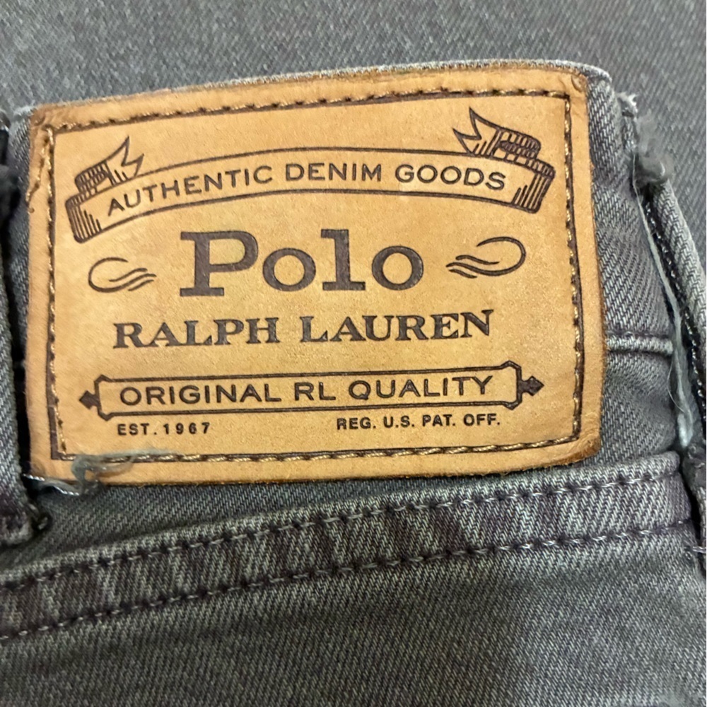 Polo Ralph Lauren Black Denim Jeans with Twill Weave Pre Owned Great Condition - Picture 3 of 13